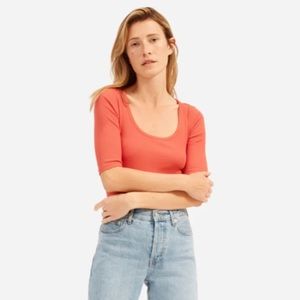COPY - The Pima Micro-Rib Scoop-Neck Tee
